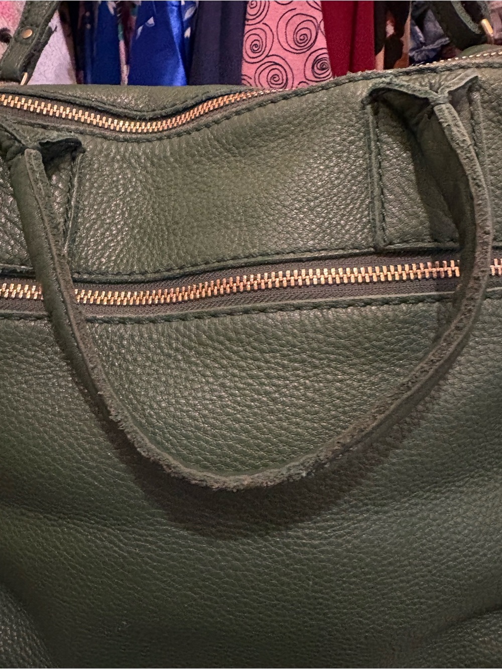 Fossil | Large Leather Satchel | Deep Green - Picture 8 of 17